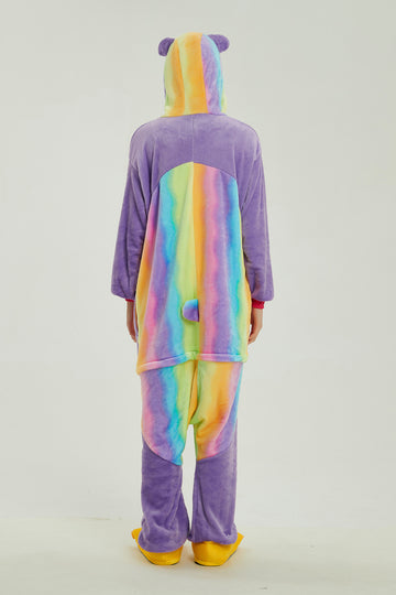Pijama pufoasa intreaga cu model Rainbow Panda PJM133-100