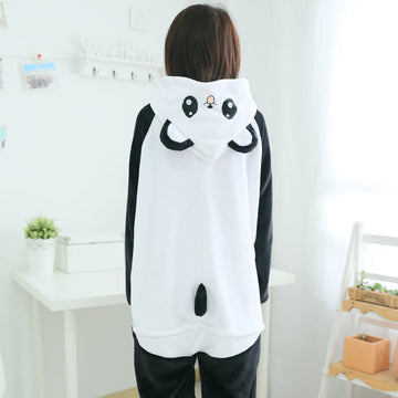 Pijama kigurumi din material pufos si model PANDA PJM135-1122