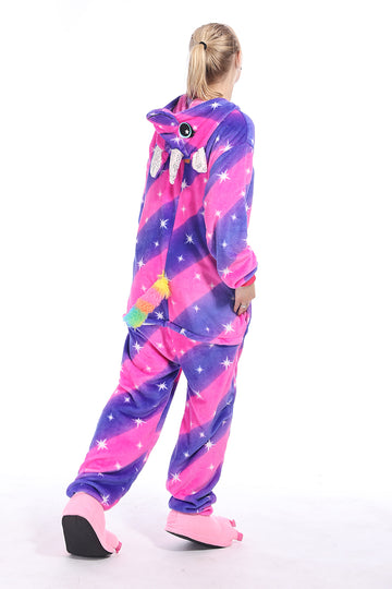 Pijama pufoasa intreaga cu model unicorn PJM138-1155