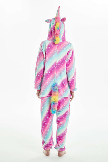 Pijama pufoasa intreaga cu model unicorn PJM138A-100