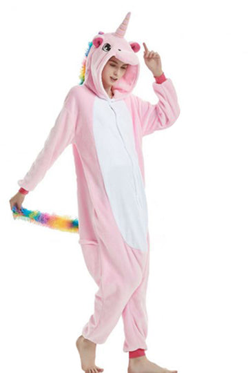 Pijama pufoasa intreaga cu model unicorn PJM139-5