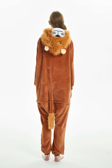 Pijama pufoasa intreaga cu model Lion PJM140-8