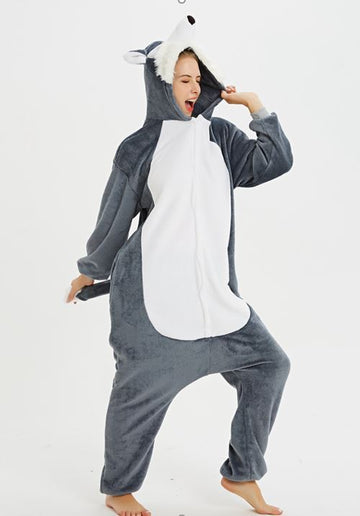 Pijama pufoasa kigurumi model caine husky PJM173-1822