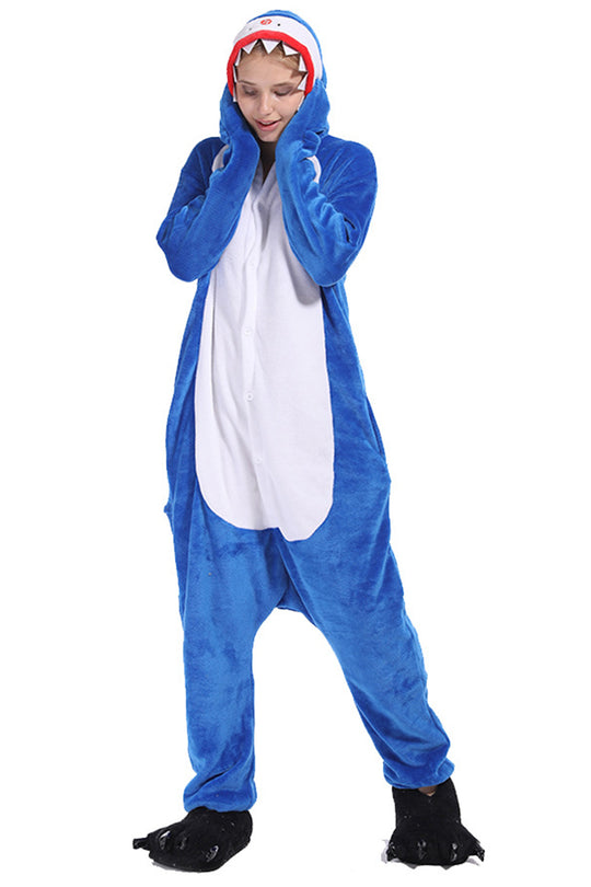 Pijama pufoasa intreaga cu model Shark PJM189-4