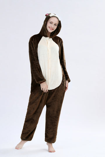 PJM21-789 Pijama kigurumi intreaga, model Chipmunk (veverita)