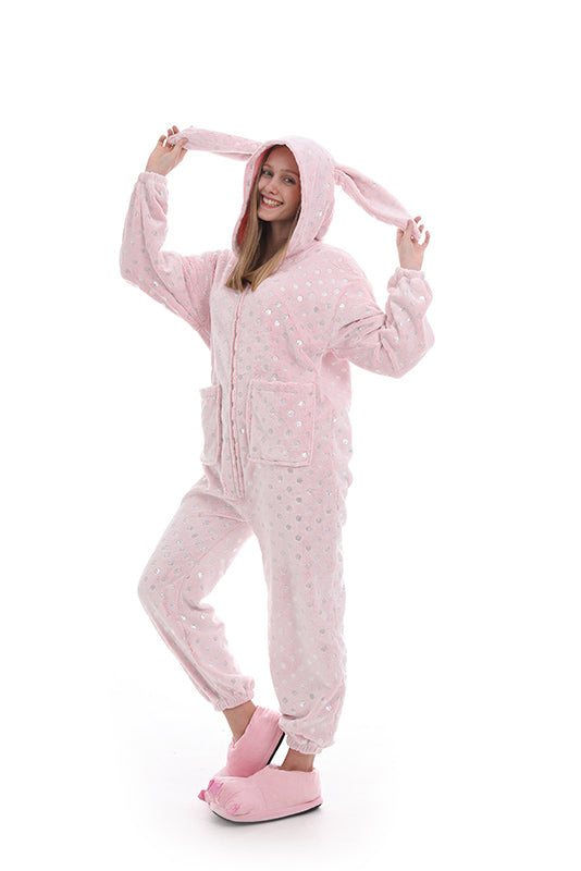 Pijama kigurumi tip salopeta si model iepuras PJM225-5
