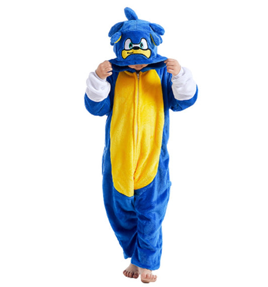 Pijama pufoasa tip kigurumi model Sonic PJM267-49