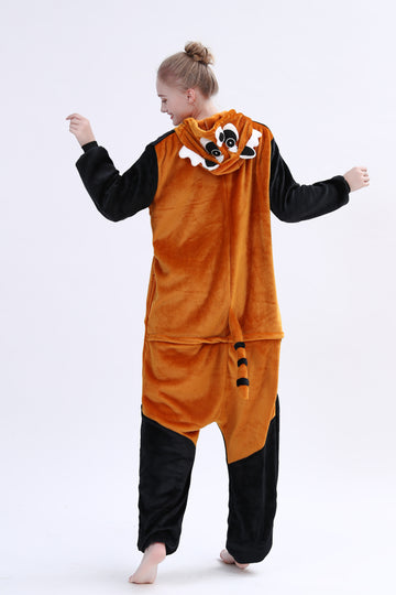 Pijama pufoasa kigurumi din material pufos cu model raton PJM51-119