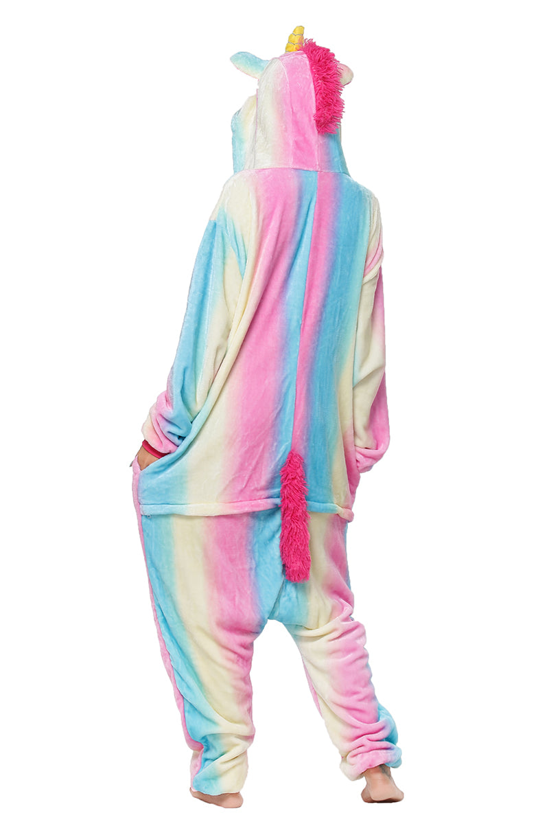 Pijama intreaga kigurumi model unicorn multicolor PJM60-1222