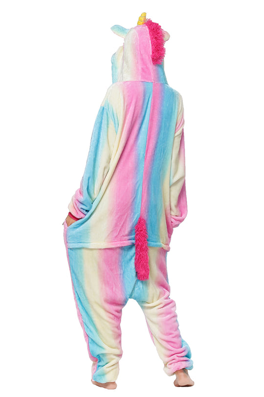 Pijama pufoasa kigurumi model unicorn multicolor PJM60-1222
