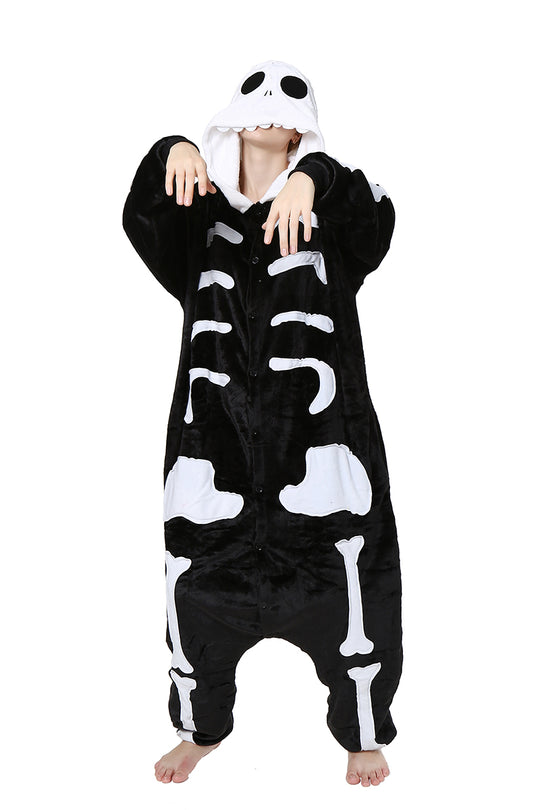 Pijama pufoasa kigurumi model anatomic schelet PJM9-1122