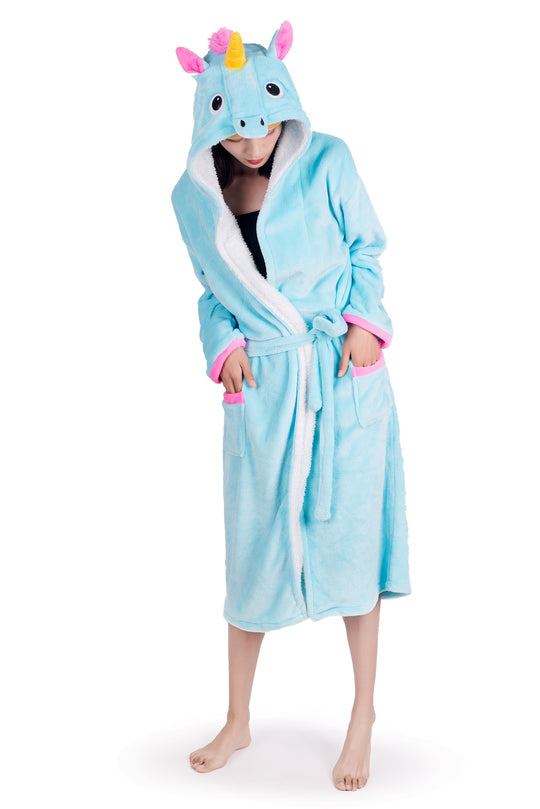 Halat pufos cu cordon in talie model unicorn PJM96-411