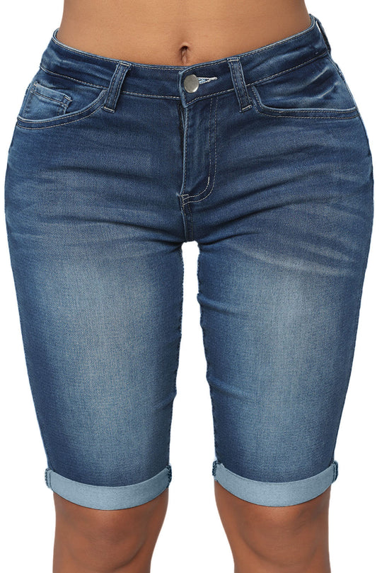 Pantaloni trei sferturi cu buzunare Q427-444