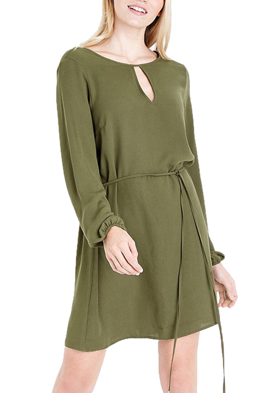 Rochie scurta cu maneci lungi si decolteu rotund R719-120