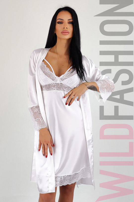 Compleu elegant din 2 piese din material satinat fin la atingere R886-2