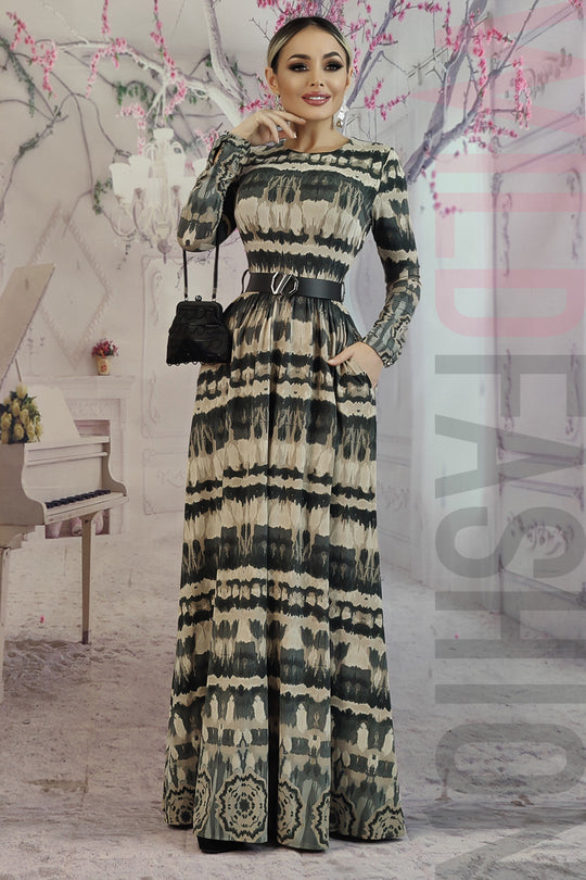 Rochie casual din material vaporos R956-100