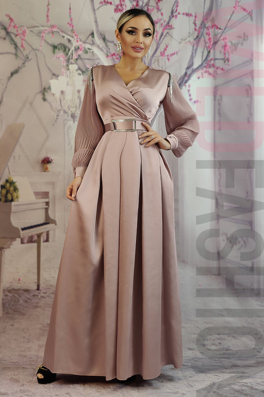 Rochie eleganta de ocazie din material satinat R957-5222