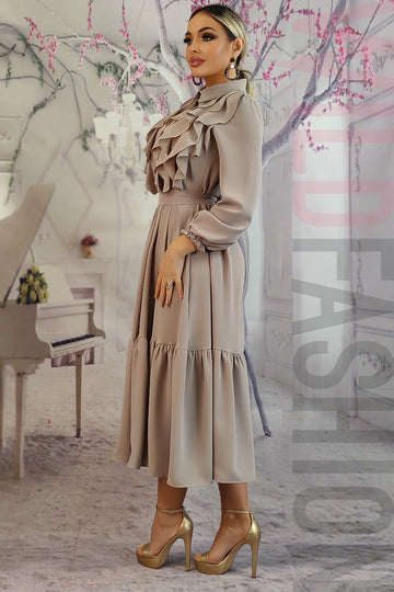 Rochie eleganta cu volanase ci maneci lungi R959-18