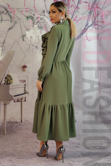 Rochie eleganta cu volanase ci maneci lungi R959A-12