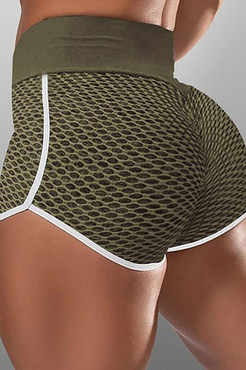 Pantaloni scurti sport cu talie inalta cu efect de evidentiere a fesierilor S349-120