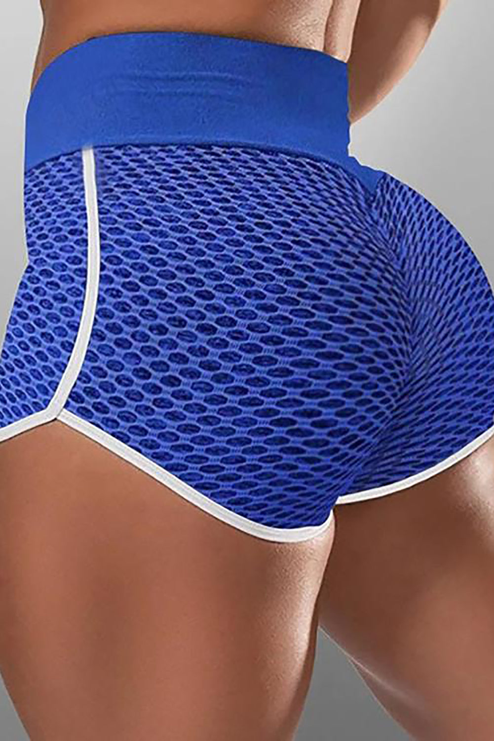 Pantaloni scurti sport cu talie inalta cu efect de evidentiere a fesierilor S349-4
