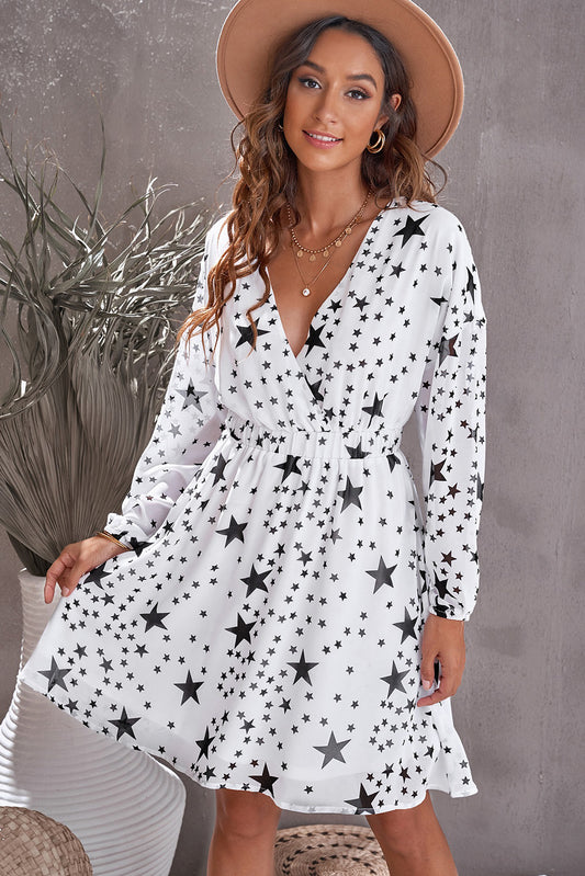Rochie midi vaporoasa cu decolteu adanc S557-211