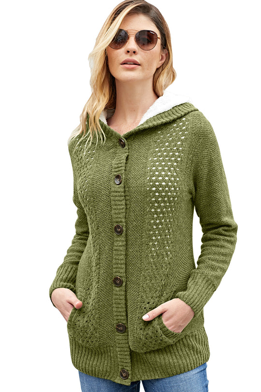 Cardigan cu gluga si buzunare laterale S715-12