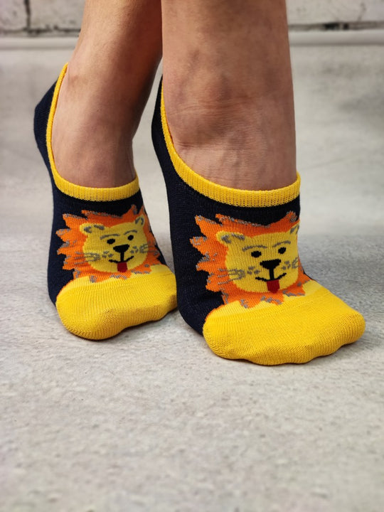 Sosete invizibile tip talpici din bumbac model leu STK465-44