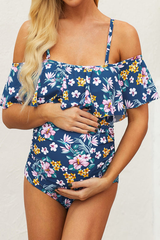 Costum de baie intreg pentru gravide cu model floral SW2190-100