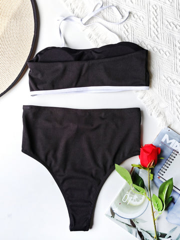 Costum de baie in 2 piese model raiat SW2246-1