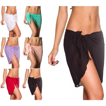 Esarfa vaporoasa de plaja din material semitransparent mov SW2552-11