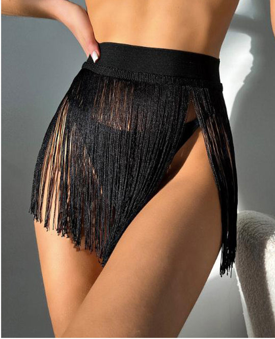 Fusta scurta de plaja din franjuri SW2555-1