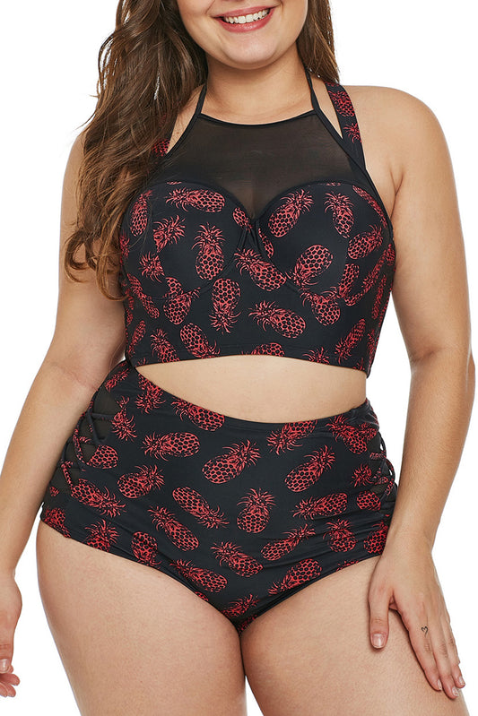 Costum de baie din 2 piese cu print ananas SW597P-115