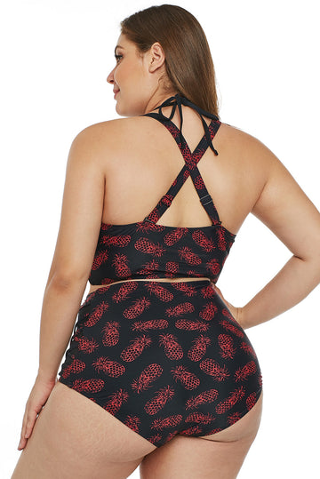 Costum de baie din 2 piese cu print ananas SW597P-115