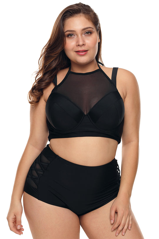 Costum de baie plus size cu sutien tip bustiera SW597P-1