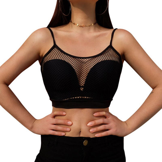 T367-1 Top sexy din plasa semitransparenta usor elastica