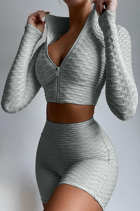 Compleu 2 piese fitness din top si pantaloni scurti T539-18