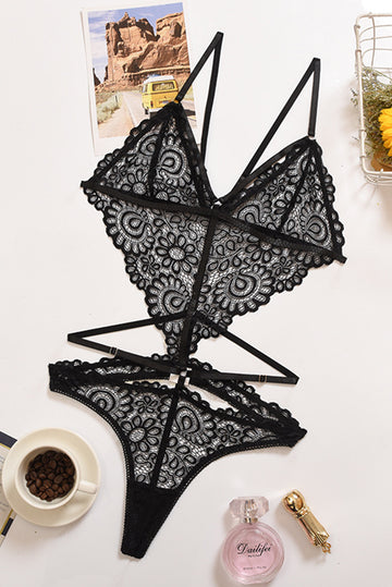 Body sexi din dantela fina si bretele elastice T558-1