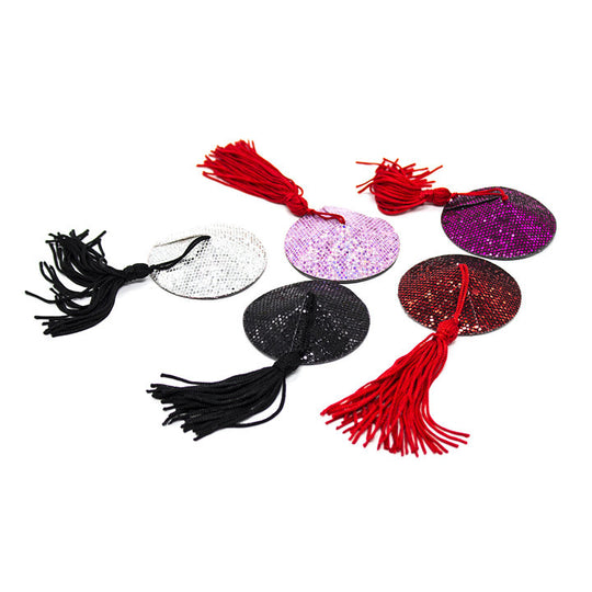 Accesorii pentru sani din silicon cu paiete si ciucurei TE75A-1153