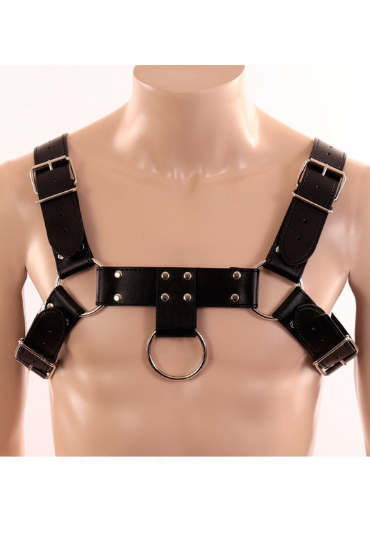 Ham din piele ecologica accesorizat cu nituri TOY231-1