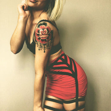 Portjartier cu jartiere din benzi late elastice TOY236-1