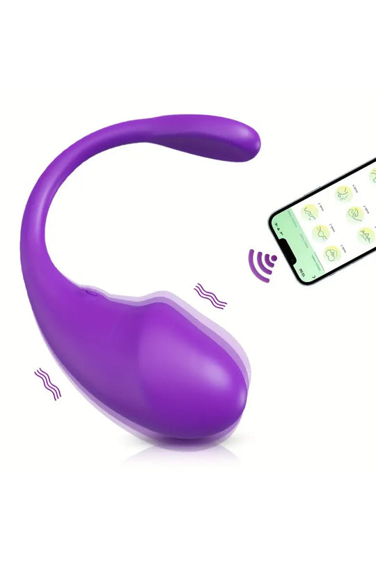 Vibrator tip ou (egg) din silicon cu baterii si aplicatie TOY283-11