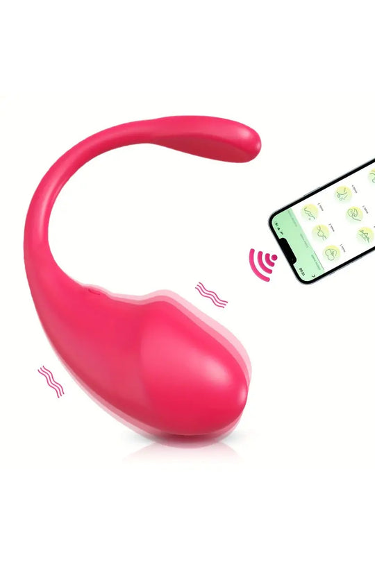 Vibrator tip ou (egg) din silicon cu baterii si aplicatie TOY283-3