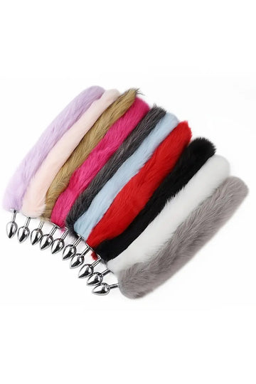 Plug anal din metal model coada de vulpe TOY288-3