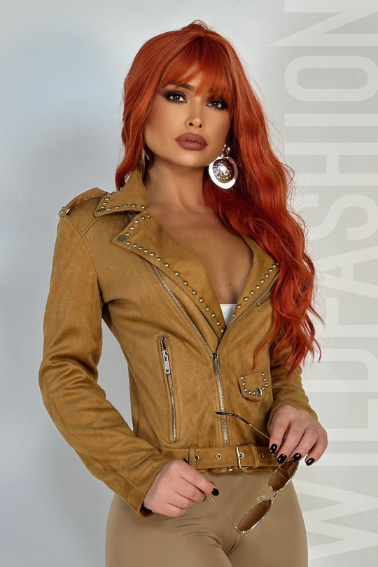 Jacheta din imitatie piele ecologica intoarsa U611RR-16