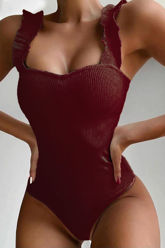 U638-81111 Body tip tricou cu cu aspect raiat