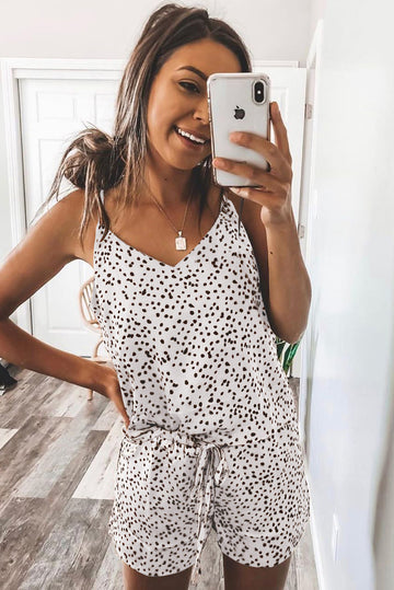 Pijama cu decolteu in V si pantaloni scurti U639-2