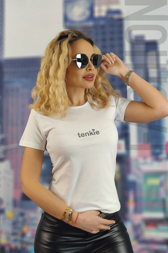 Tricou casual cu imprimeu text U843-2