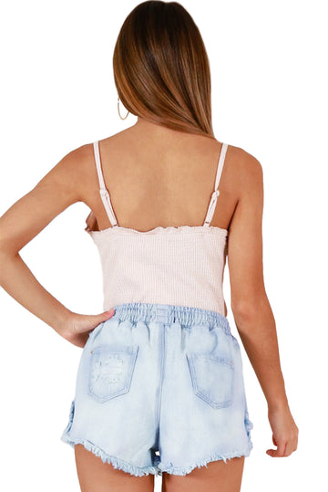 Pantaloni scurti cu elastic in talie W536-411