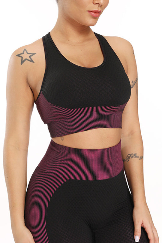 Bustiera sport cu bustul buretat si bretele fixe W600A-1181